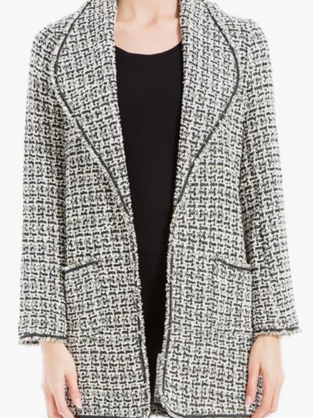 NWOT Max Studio Jacket Size 1X Black and White